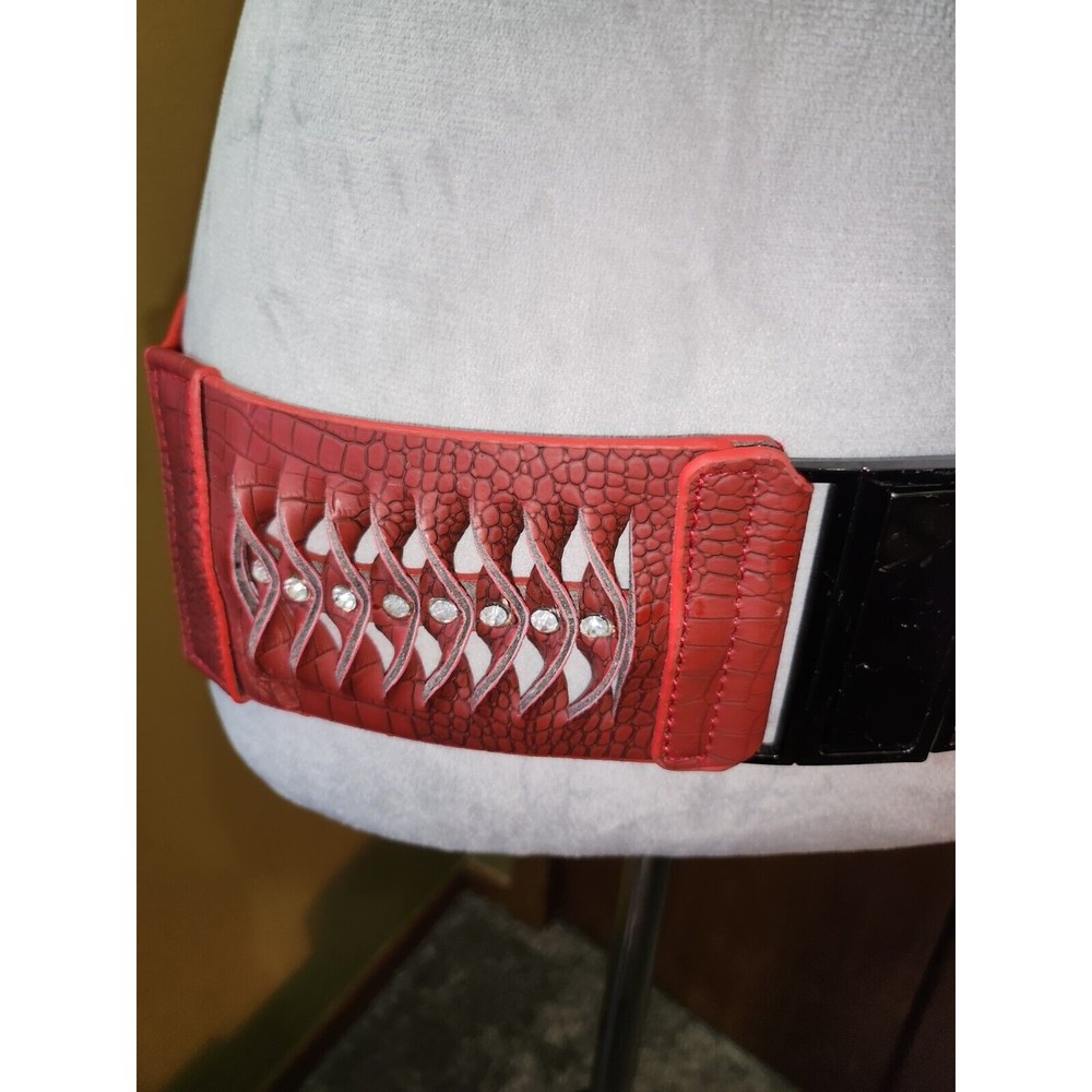 Belt Women's Red Faux Leather 30in B#2a